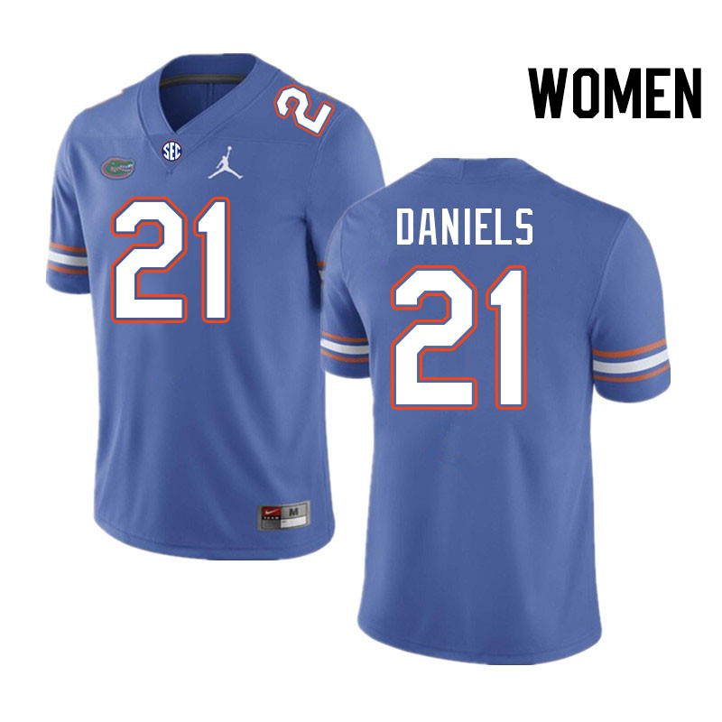 Women #21 KD Daniels Florida Gators College Football Jerseys Stitched-Royal